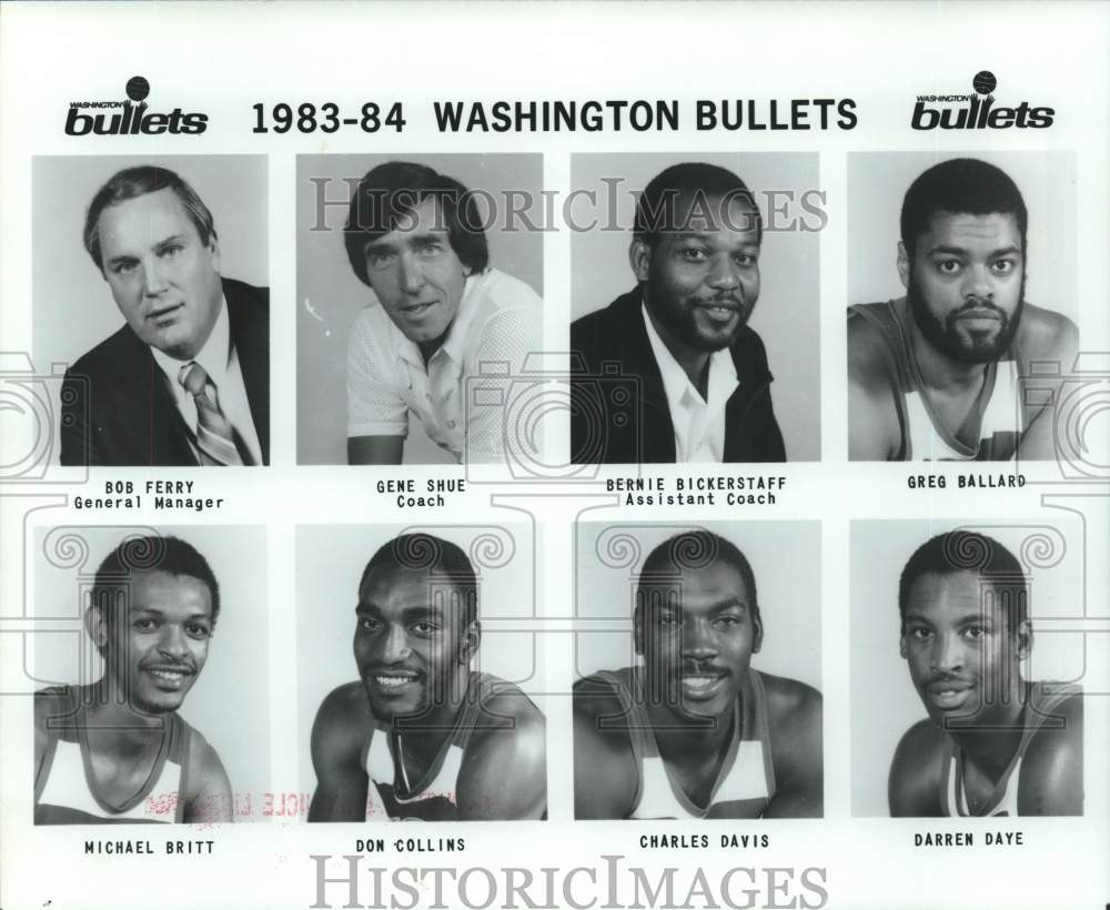 1983 Press Photo Washington Bullets basketball head shots - hcs25570- Historic Images