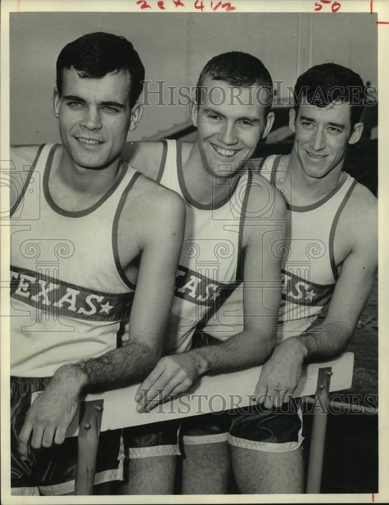 1964 Press Photo University of Texas track hurdlers - hcs26059 - Historic Images