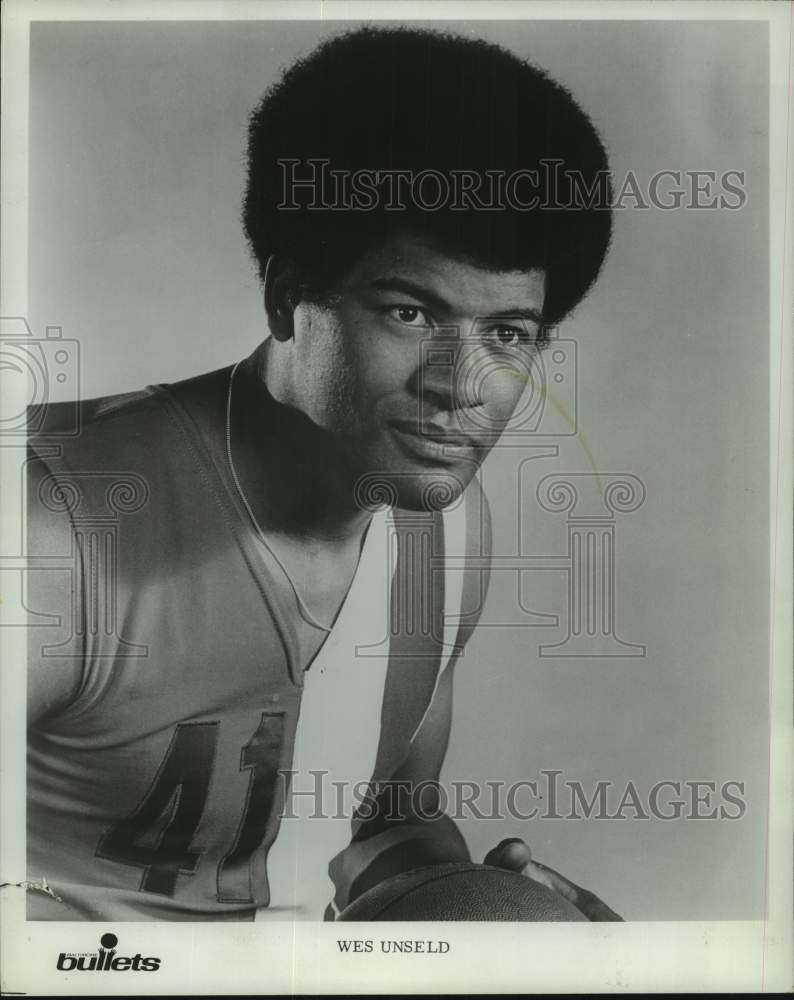 1973 Press Photo Washington Bullets basketball player Wes Unseld - hcs26062- Historic Images