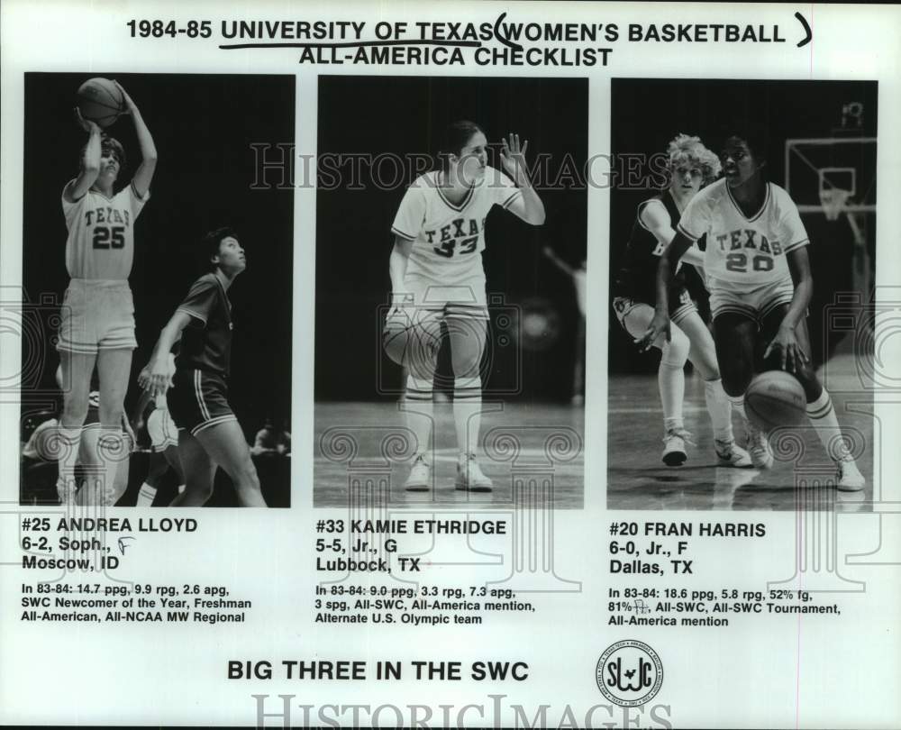 1984 Press Photo University of Texas women&#39;s basketball players - hcs26102 - Historic Images