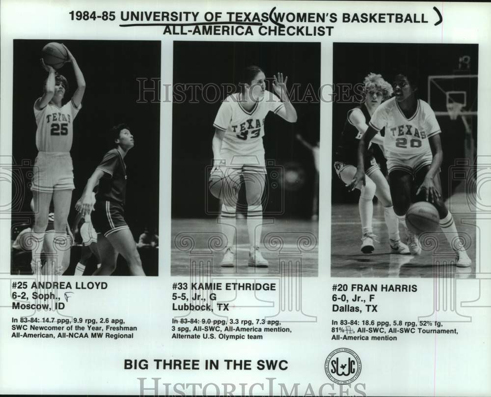 1984 Press Photo University of Texas women's basketball players - hcs26102 - Historic Images