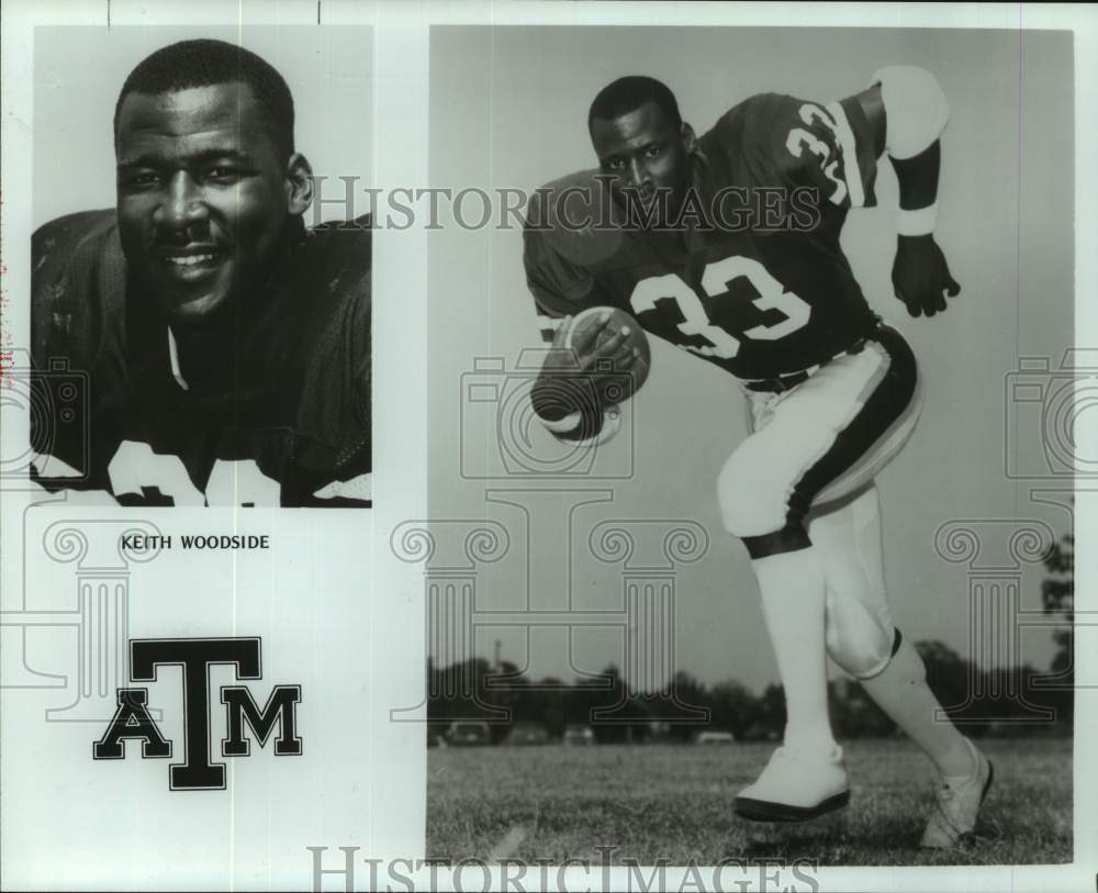 1987 Press Photo Keith Woodside of Texas A&amp;M University football - hcs26496 - Historic Images