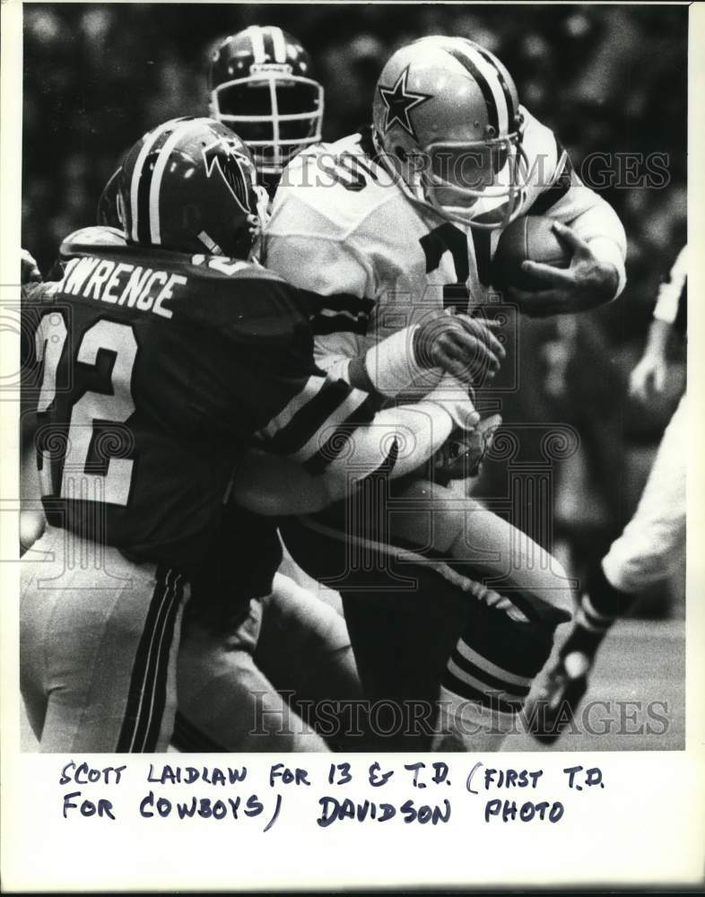 1979 Press Photo Scott Laidlaw at Cowboys Versus Falcons Football Game - Historic Images