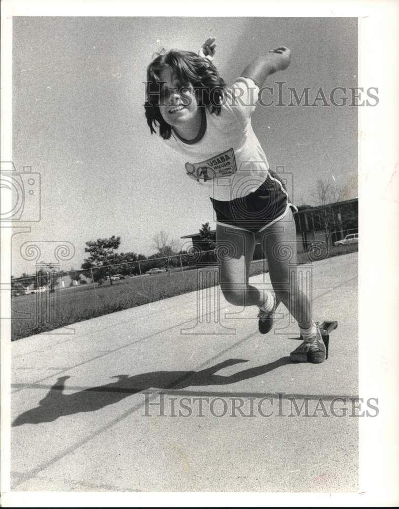 1980 Press Photo Mary Lou Keller, Special Olympic Track and Field Athlete- Historic Images