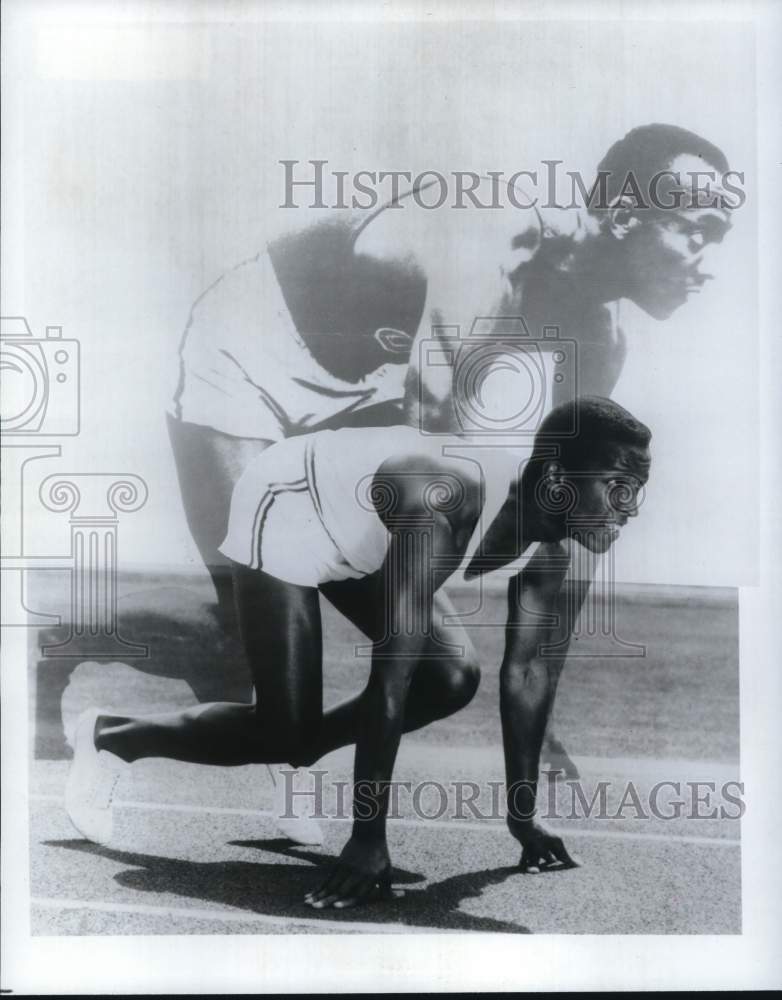 1984 Press Photo Actor Dorian Harewood as Track Star in &quot;The Jesse Owen Story&quot; - Historic Images