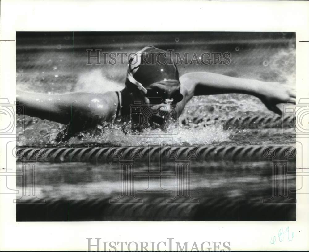 1988 Press Photo Swimmer at United States Olympic Festival Race - hcs28077 - Historic Images