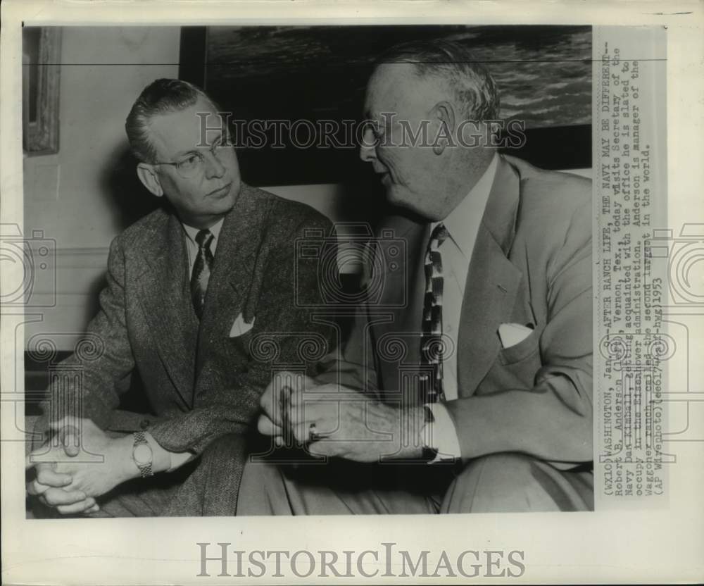 1953 Robert B Anderson, Secretary of the Navy Dan Kimball-Washington-Historic Images