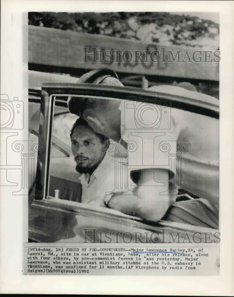 1962 Major Lawrence Bailey, released by pro-communist forces, Laos-Historic Images