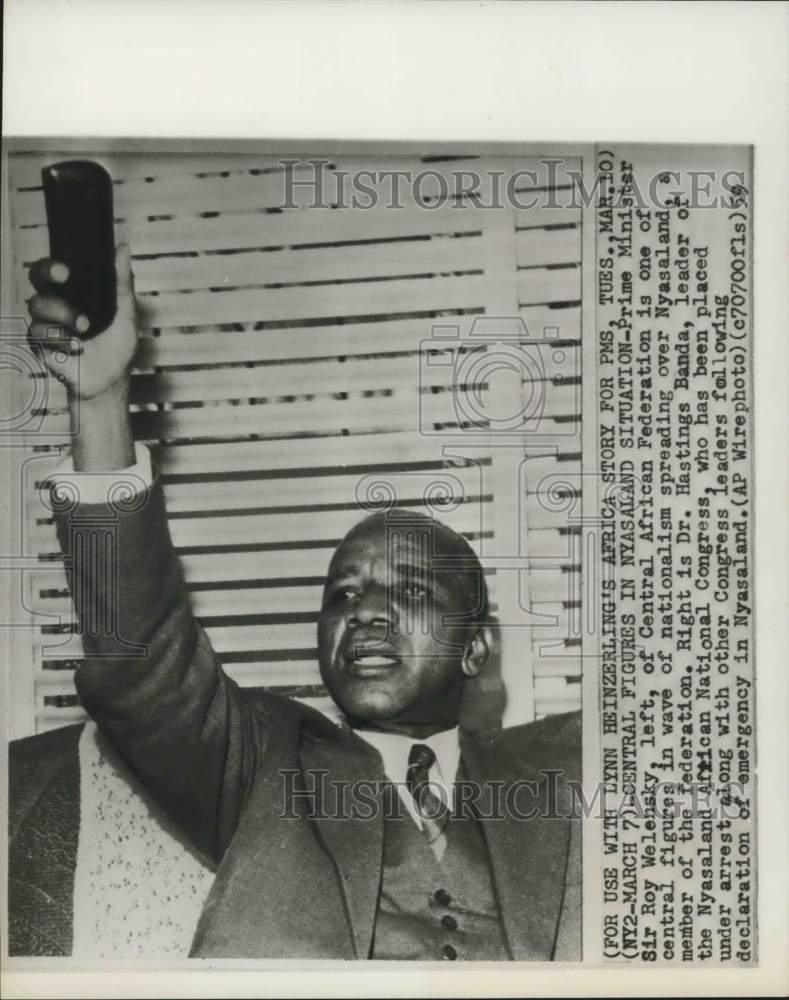 1959 Dr. Hastings Banda, Nyasaland African National Congress-Historic Images