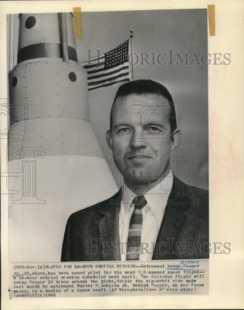 1962 Astronaut Gordon Cooper named pilot of 24-hour orbital mission-Historic Images