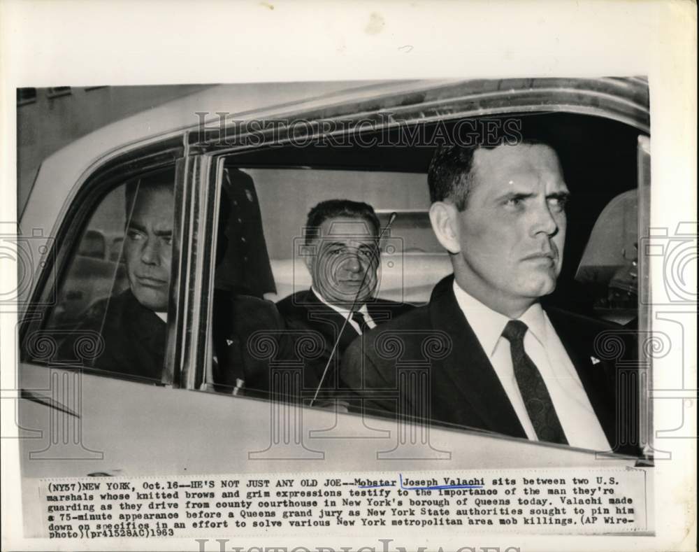 1963 Marshals transport mobster Joseph Valachi to NY Grand Jury-Historic Images