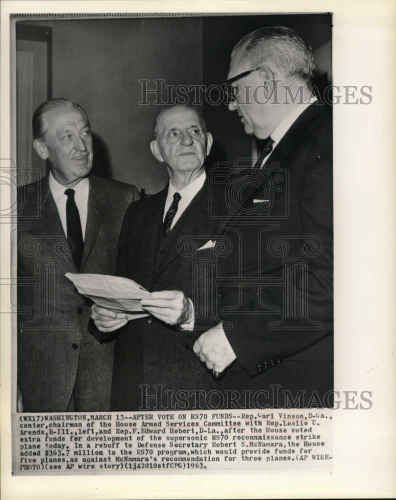 1963 Representatives after RS70 funds vote in Washington-Historic Images