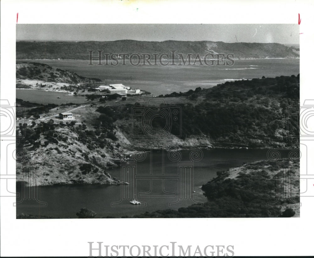 1989 Aerial movie of Antigua Island after damage. - Historic Images