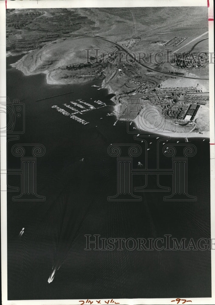 1977 Lake Powell above Glen Canyon dam in northern Arizona - Historic Images