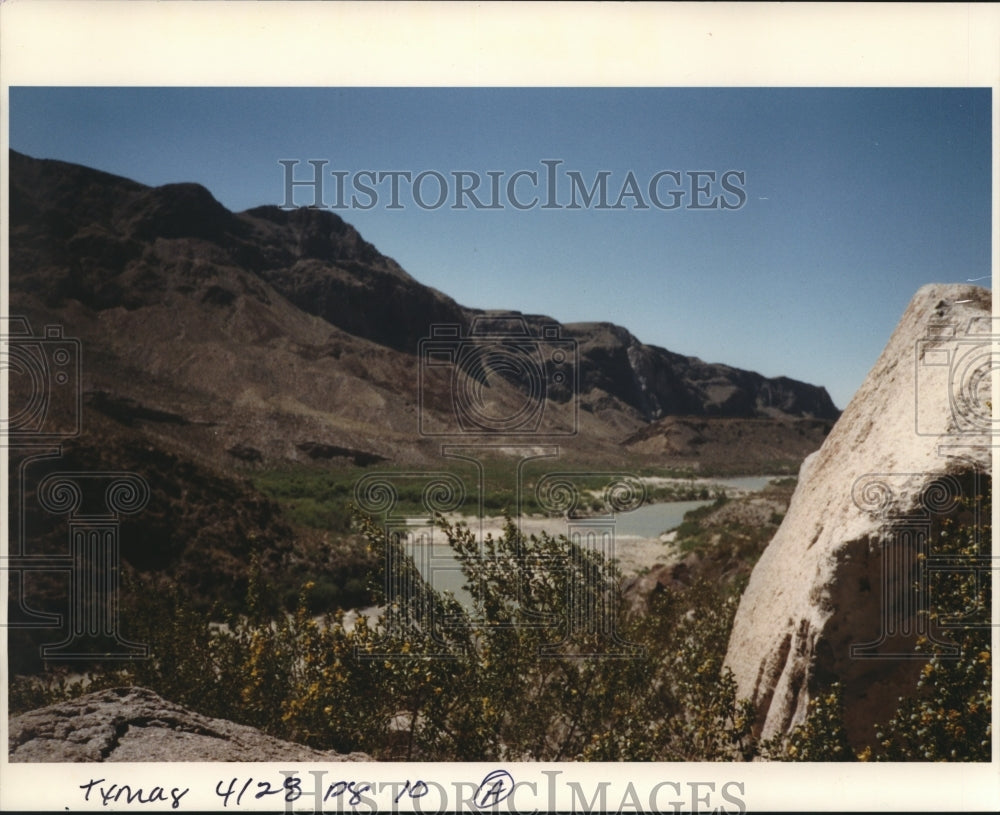 1991 River Road Follows the Rio Grande West of Big Bend Ranch, Texas - Historic Images