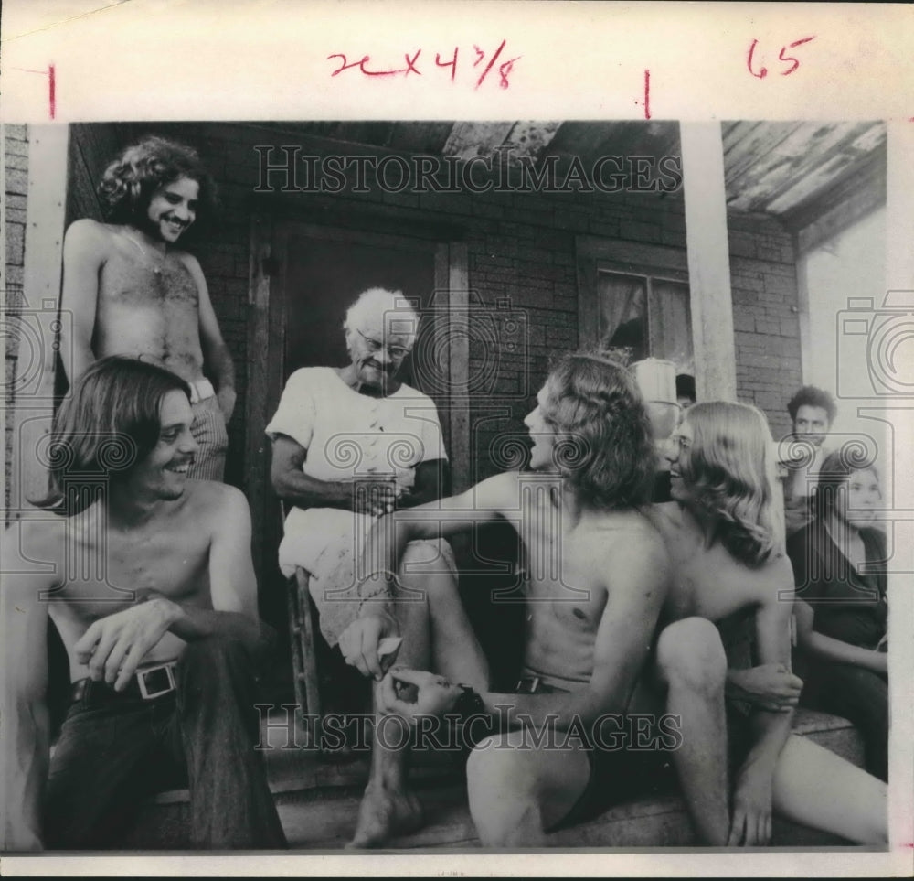 1971 Festiva Rock Fans Bridge Generation Gap, Lelia Johnson's Porch - Historic Images