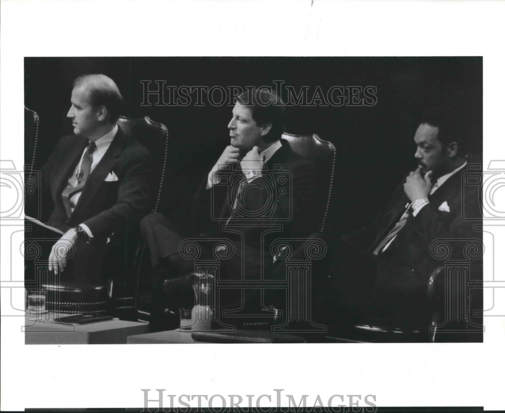 1987 Members at the Democratic Presidential Debate, Houston - Historic Images