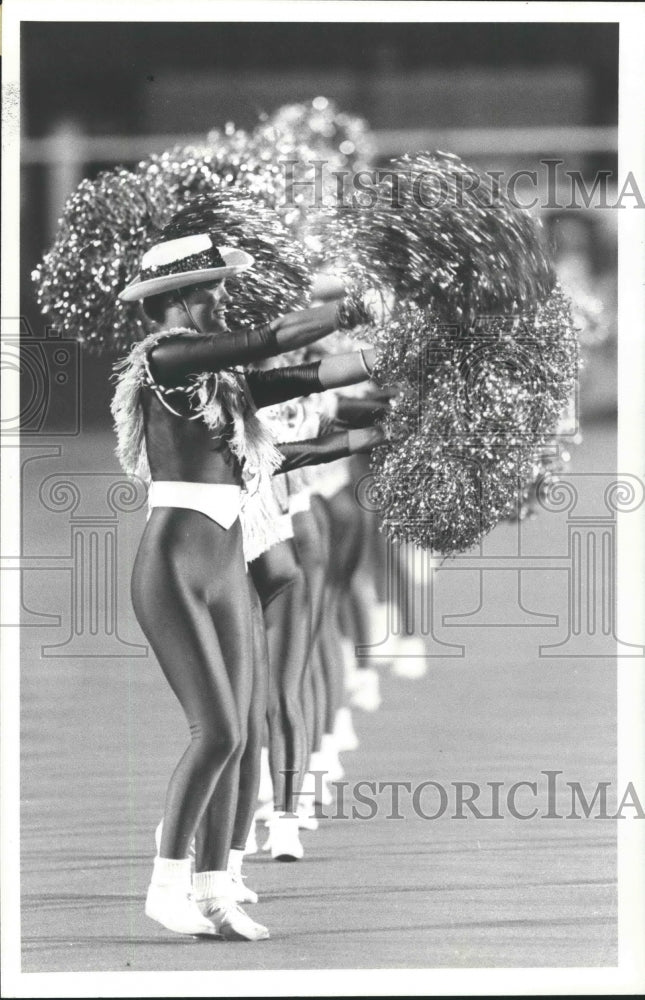 1986 Jersey Village high school drill team, Fairbanks, Texas - Historic Images