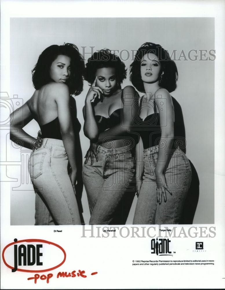 1992 Press Photo Pop Music Group Jade, Di Reed, Joi Marshall & Tonya Kelly - Historic Images
