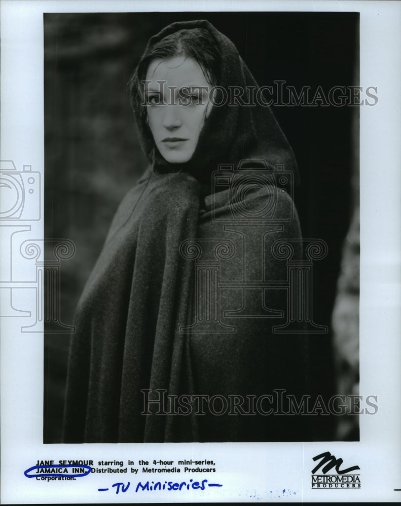 1985 Press Photo Jane Seymour Stars in Mini-Series Jamaica Inn, TV Miniseries - Historic Images