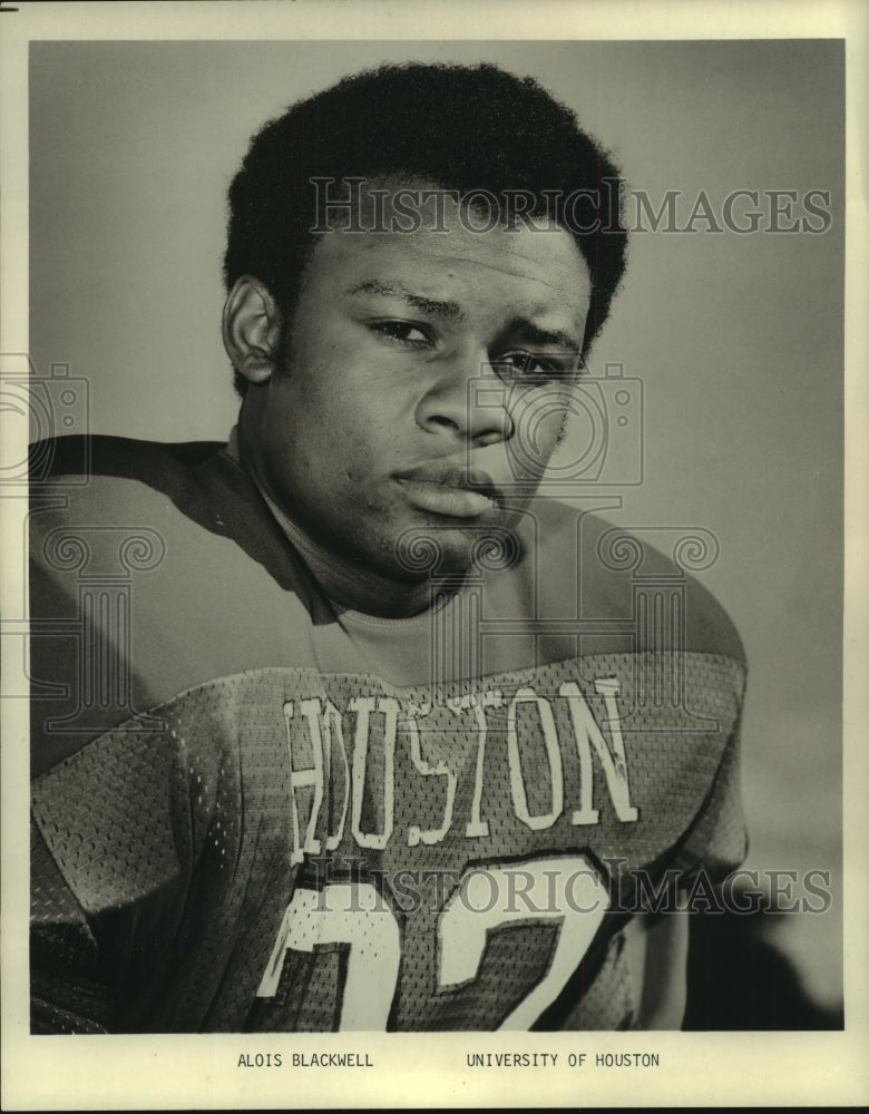 1975 Press Photo University of Houston Football Player Alois Blackwell. - Historic Images