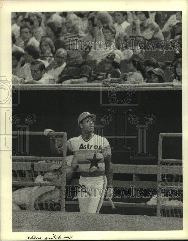 1979 Press Photo Houston Astros Baseball Player Cesar Cedeno Suited Up. - Historic Images