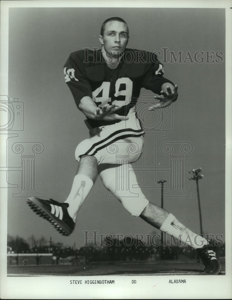 1971 Press Photo Alabama DB Football Player Steve Higginbotham. - Historic Images