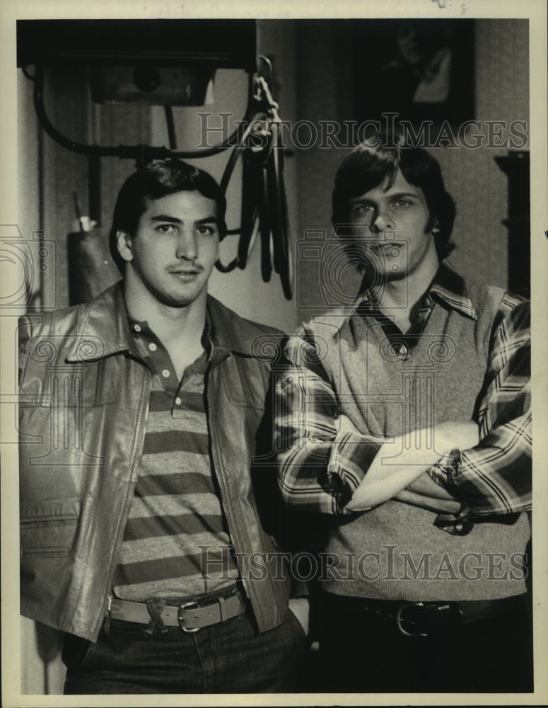 1977 John Cappelletti and Marc Siinger on CBS-TV Something for Joey - Historic Images