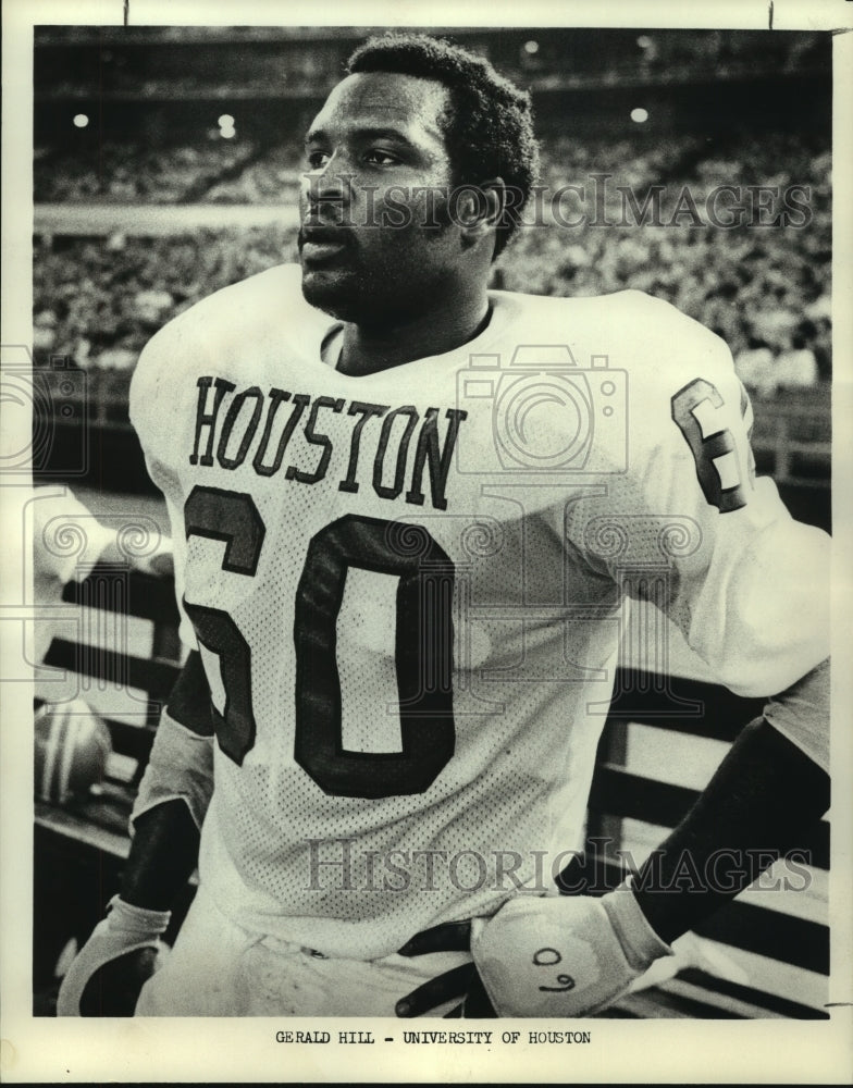 1974 Press Photo University of Houston Football Linebacker Gerald Hill. - Historic Images