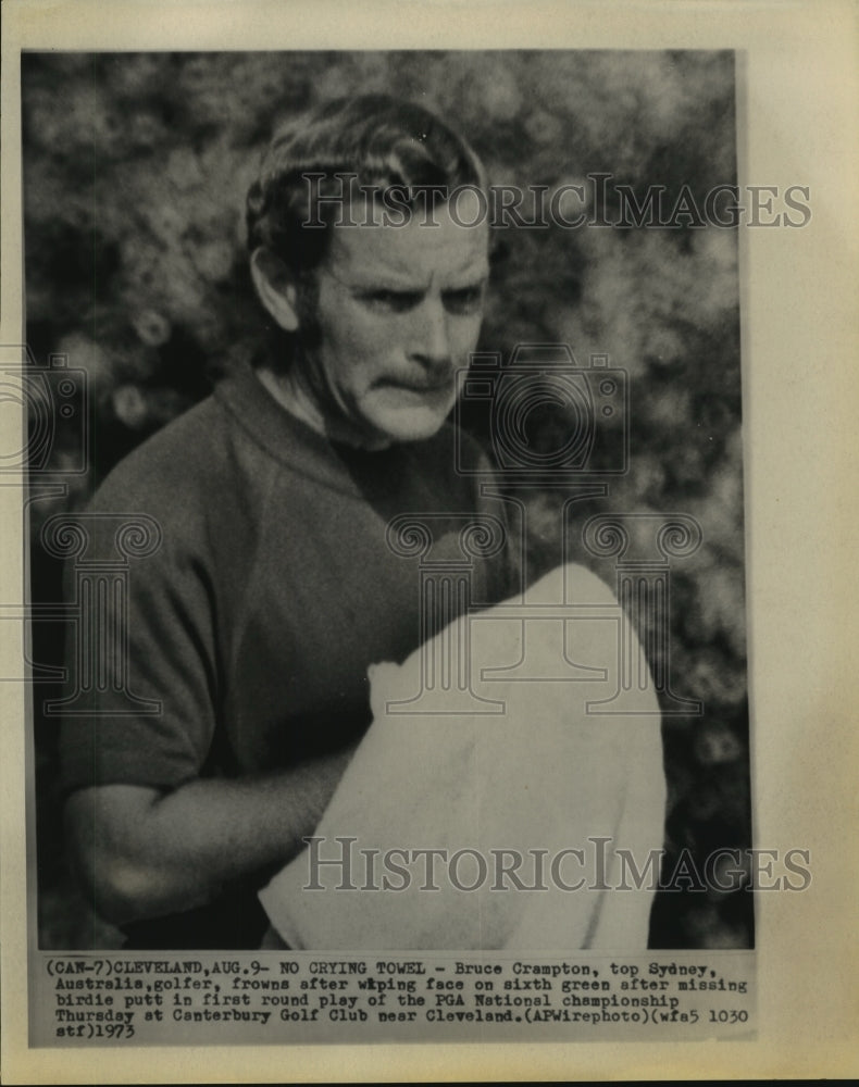 1973 Golfer Bruce Crampton Frowns After Missing Putt at PGA, OH - Historic Images