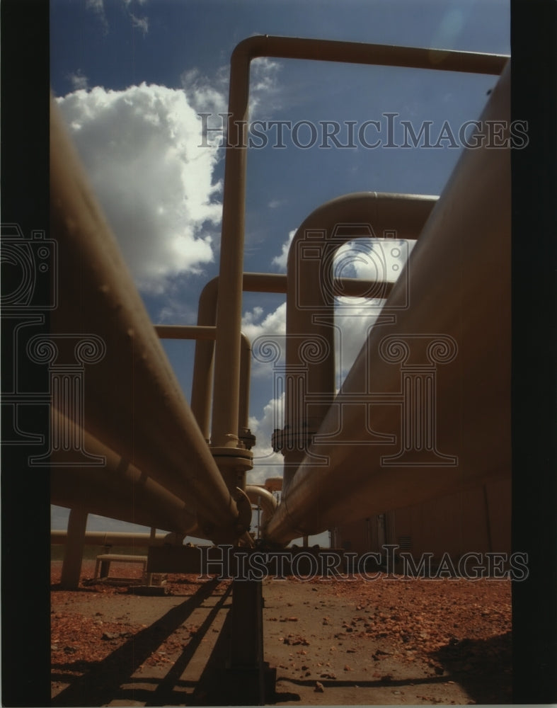 2001 Mining Pipes Run Through Western Gas Resource Inc. Gillette WY - Historic Images