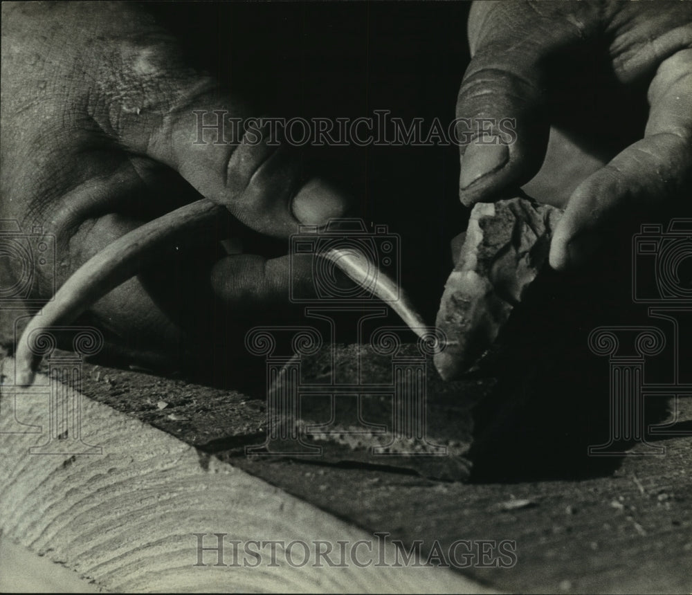 1967 Tribal Council Chairman Pete Williams & Deer Antler Flint, TX - Historic Images