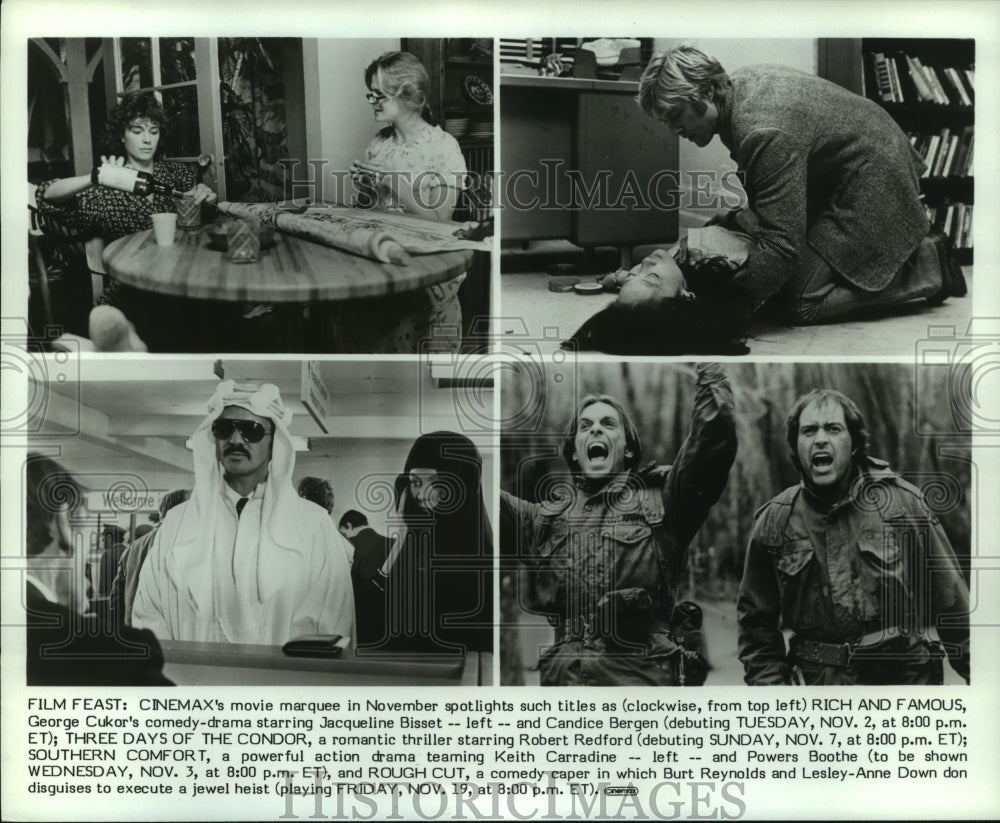 1982 Series of photos of upcoming Cinemax movies - Historic Images