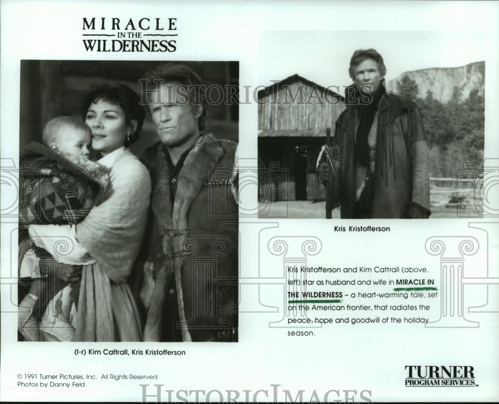 1993 Chris Kristofferson &amp; Kim Cattrall in Miracle In the Wilderness - Historic Images