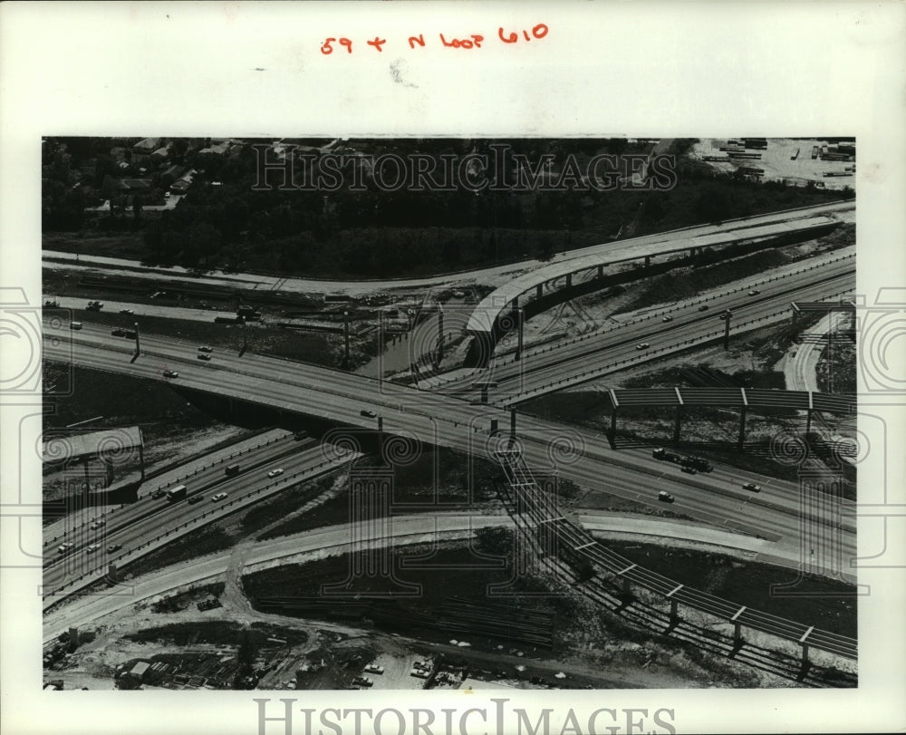 1977 Press Photo North Loop of IH 610 in Houston under construction - hcx12270-Historic Images
