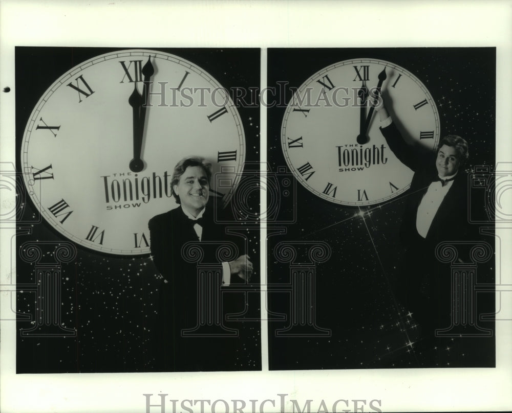 1994 Host Jay Leno on New Year's Eve Tonight Show Broadcast - Historic Images