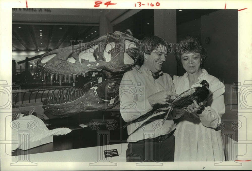 1984 Press Photo Caterer William S. White & assistant Pat Montgomery - Houston - Historic Images