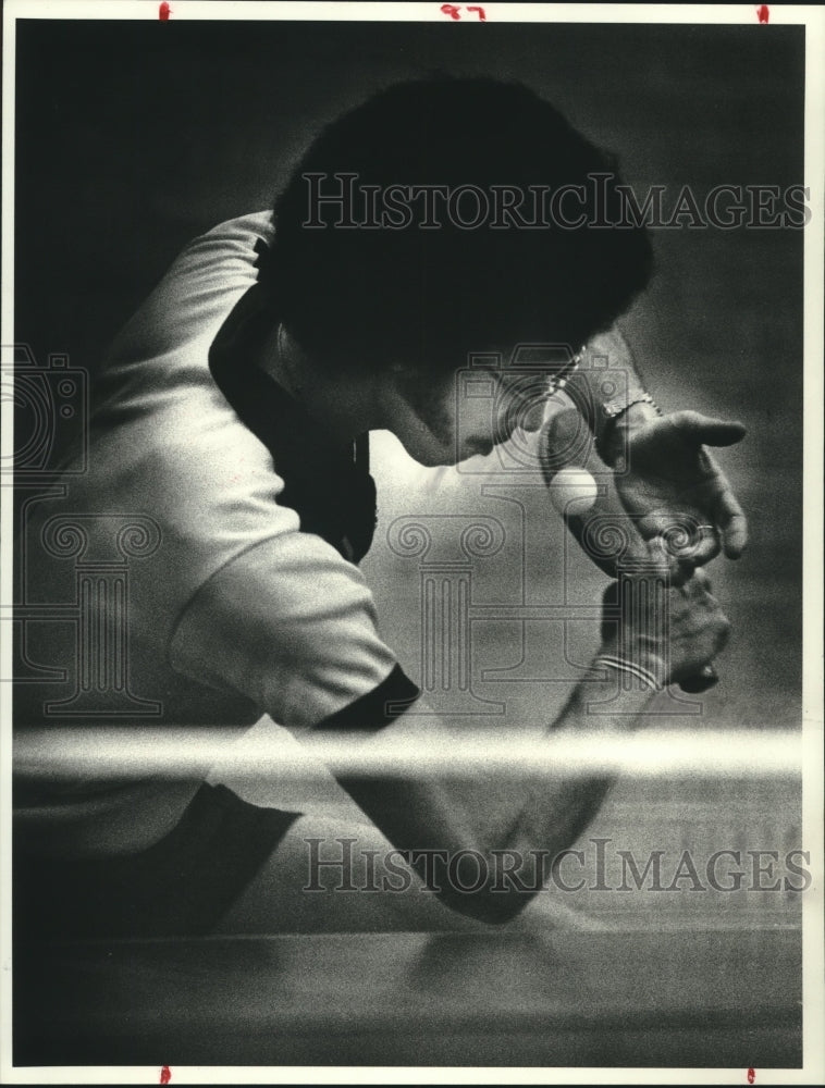 1980 Roberto "Dino" Byles serves at U.S. Ping Pong Championships-Historic Images