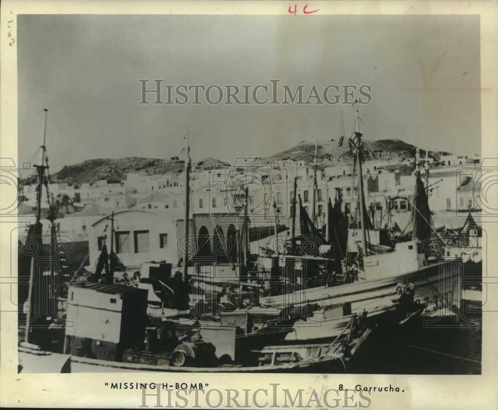 1967 Fishing Boats at Dock in Garrucha, Spain - Historic Images
