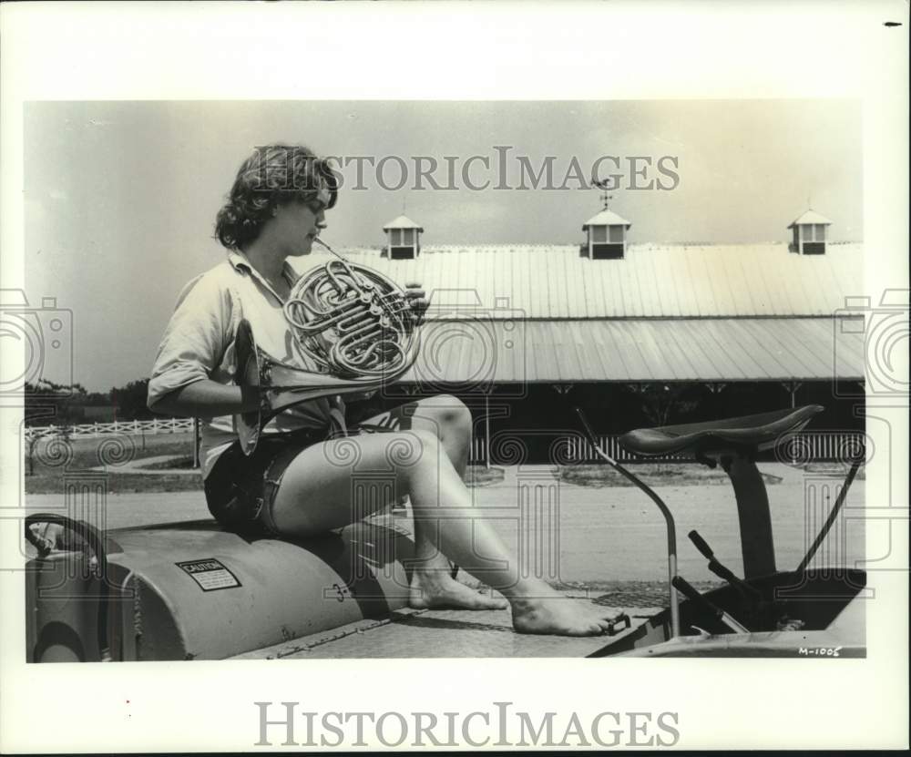 1981 Musician practices at Round Top Festival in Round Top, Texas - Historic Images