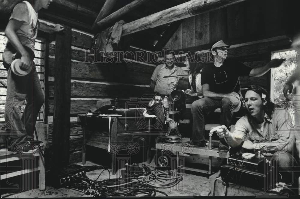 1974 TV Crew Filming in Kitchen of Sam Houston Home in Texas - Historic Images