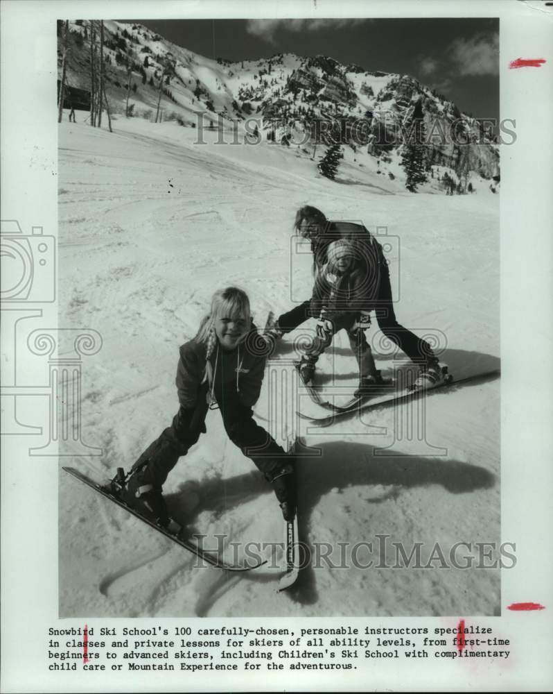 1987 Press Photo Snowbird Ski School Has Classes for All Ages, Abilities- Historic Images