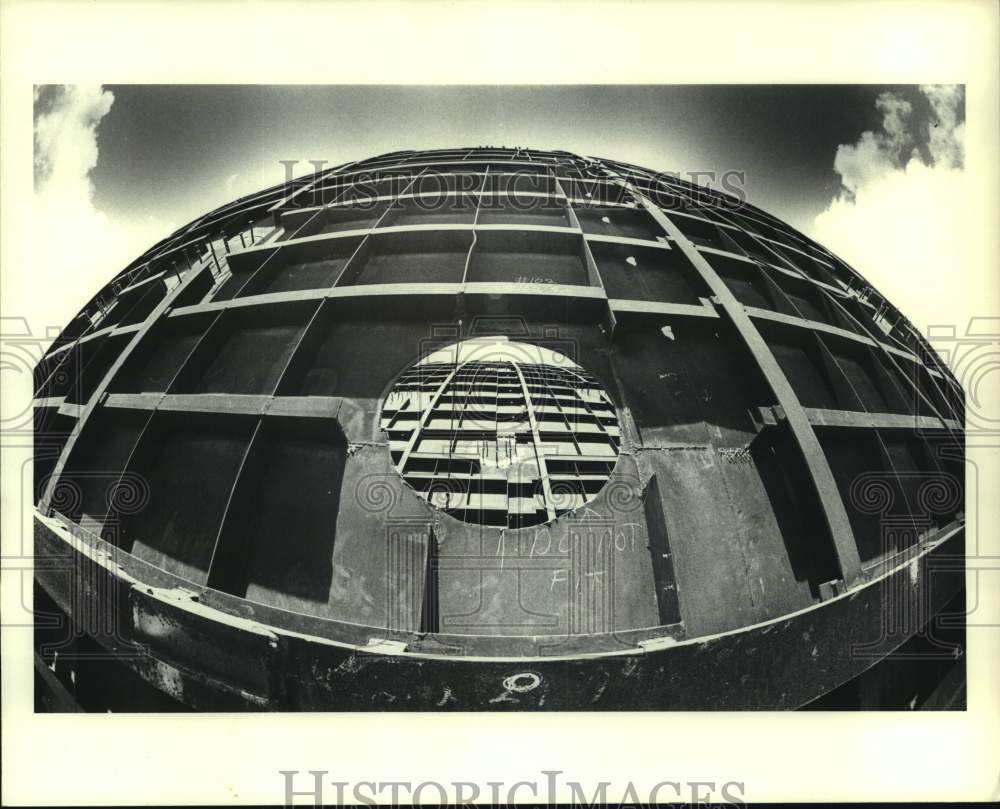 1980 Press Photo Dome construction at South Texas Nuclear Power Project - Historic Images