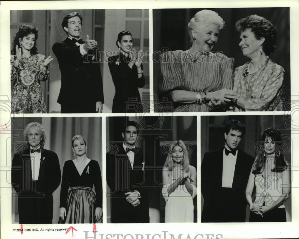 1994 Press Photo Hosts of "50 Years of Soaps" television show on CBS - Historic Images