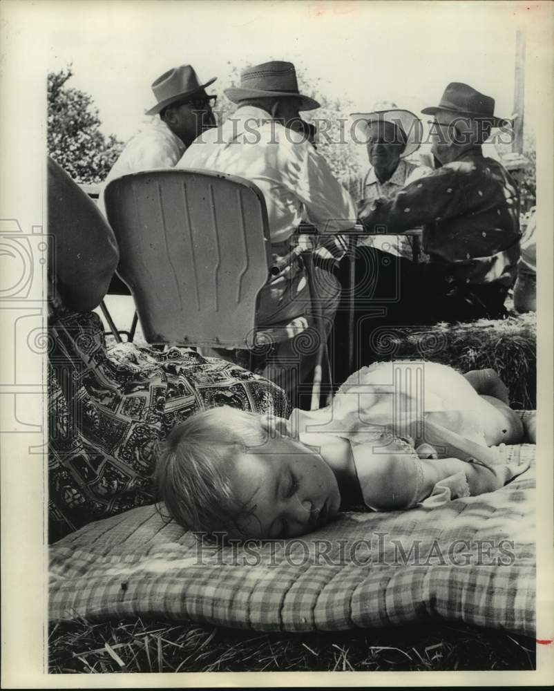1962 Folks Enjoy and Rest at Frontier Days Celebration, Timpson, TX - Historic Images