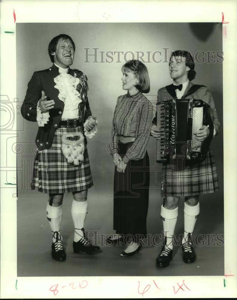 1985 Press Photo Texas Scottish Heritage Foundation members perform - Historic Images