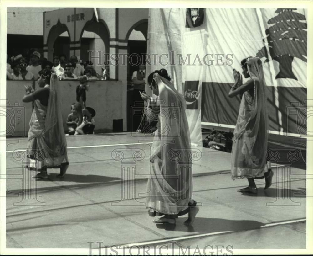 1988 Dancers perform at Texas Folklife Festival in San Antonio - Historic Images