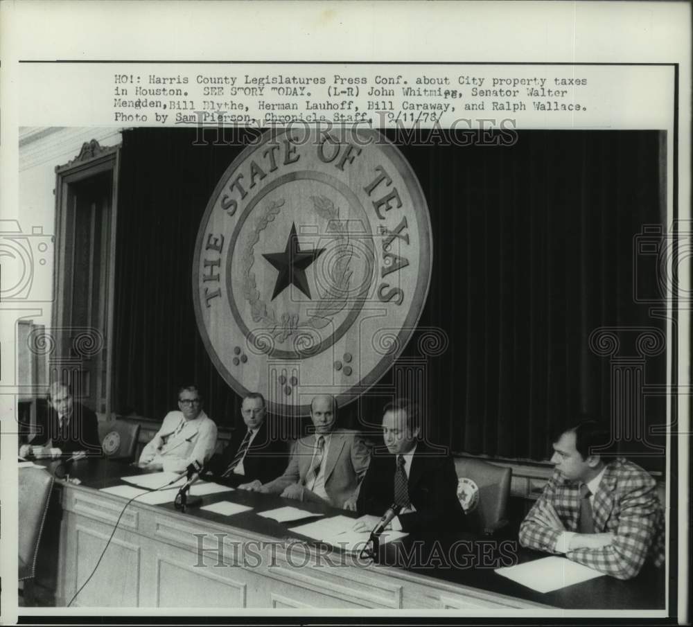 1978 Press Photo Harris County state legislators at press conference - Historic Images