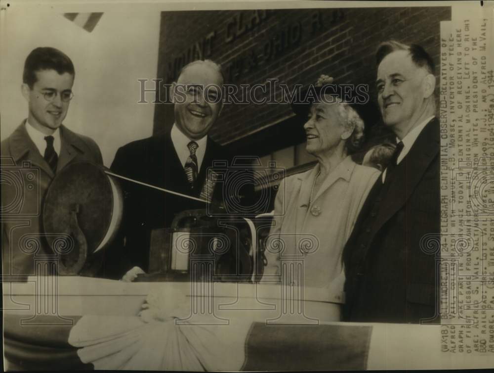 1944 Relatives of Samuel F. Morse celebrate anniversary of telegraph - Historic Images