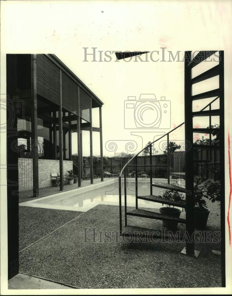 1979 Fenced-in, In-ground swimming pool in Houston, Texas - Historic Images